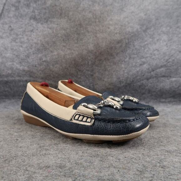 Etienne Aigner Shoes Womens 5.5 Loafer Moccasin Slip On Classic Leather Horsebit - Picture 1 of 16